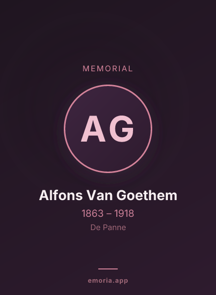 Memorial portrait of Alfons Van Goethem