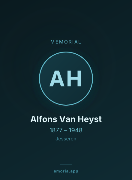 Memorial portrait of Alfons Van Heyst
