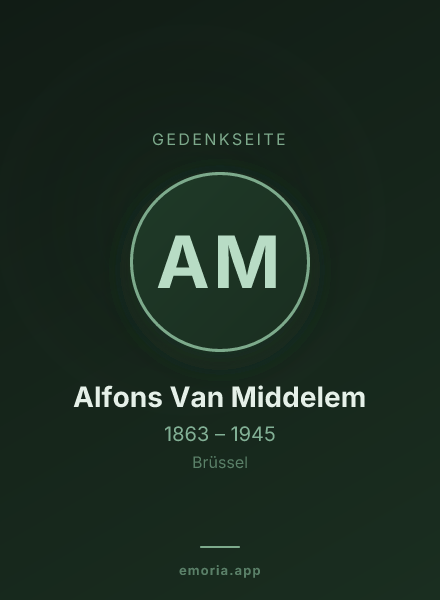 Gedenkportrait von Alfons Van Middelem