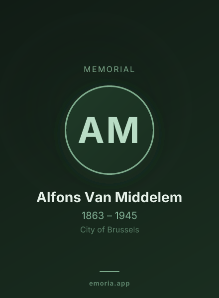 Memorial portrait of Alfons Van Middelem