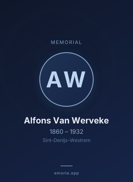 Memorial portrait of Alfons Van Werveke