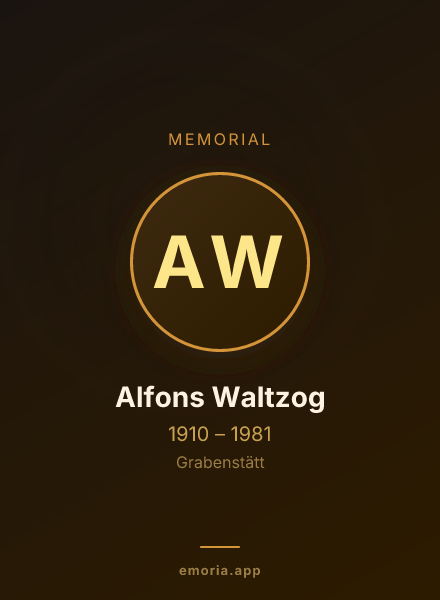 Memorial portrait of Alfons Waltzog