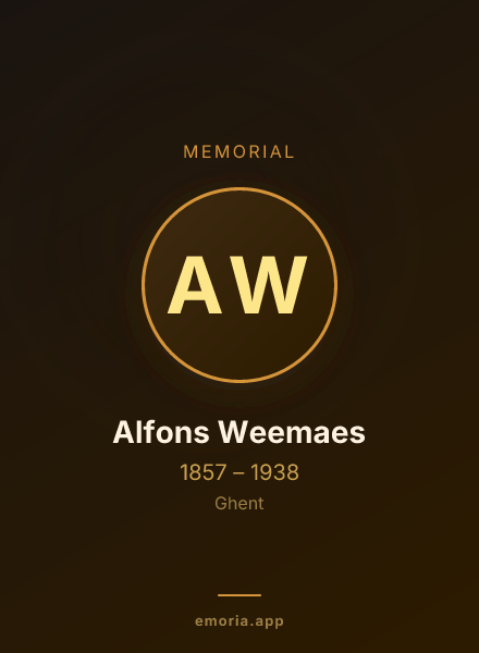 Memorial portrait of Alfons Weemaes