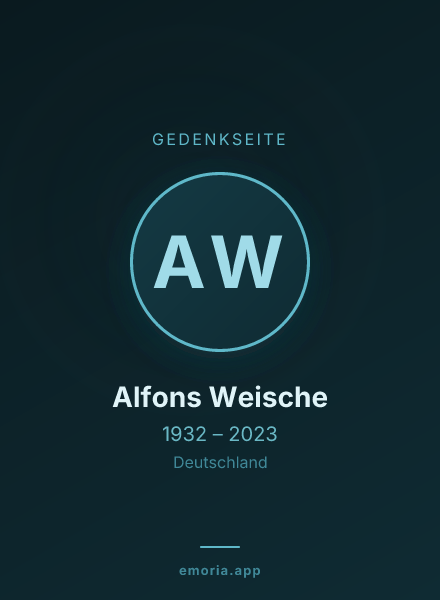 Gedenkportrait von Alfons Weische