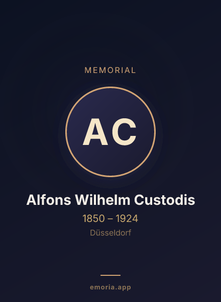 Memorial portrait of Alfons Wilhelm Custodis