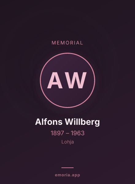 Memorial portrait of Alfons Willberg