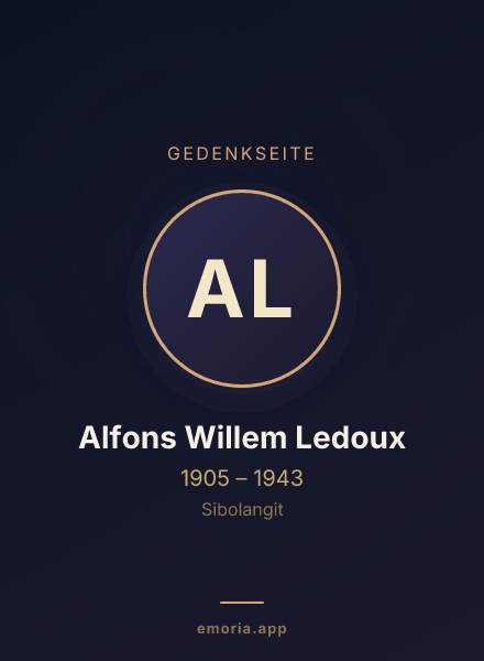 Gedenkportrait von Alfons Willem Ledoux