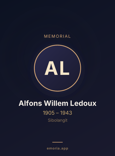Memorial portrait of Alfons Willem Ledoux