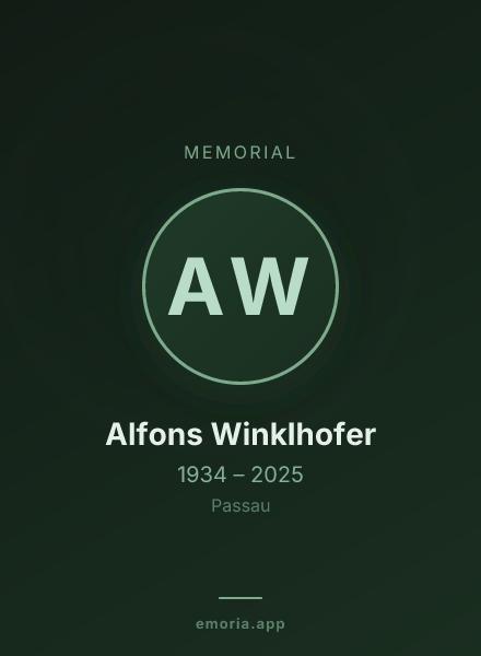 Memorial portrait of Alfons Winklhofer