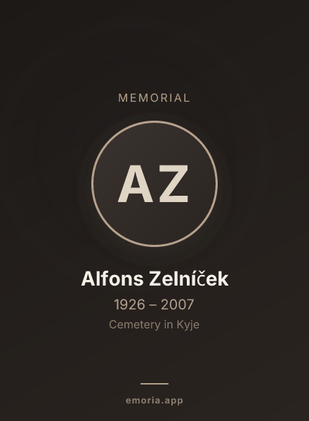 Memorial portrait of Alfons Zelníček