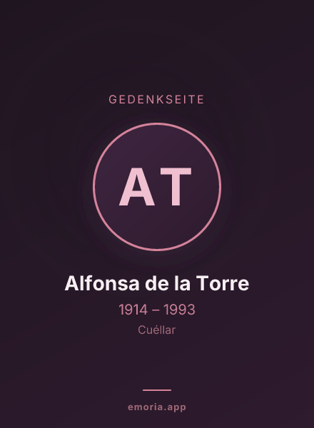 Gedenkportrait von Alfonsa de la Torre