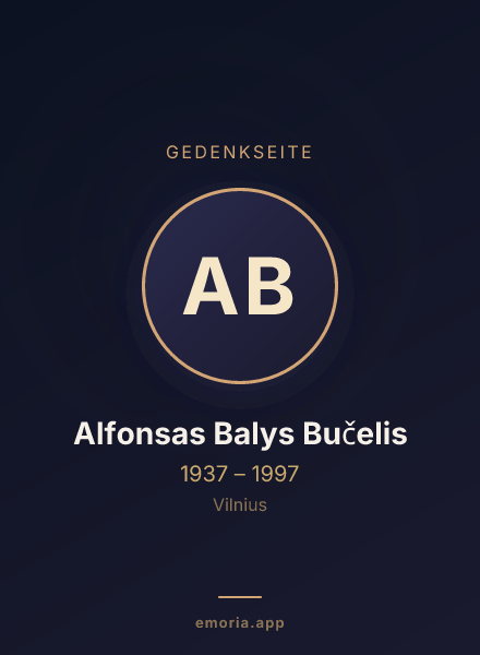Gedenkportrait von Alfonsas Balys Bučelis