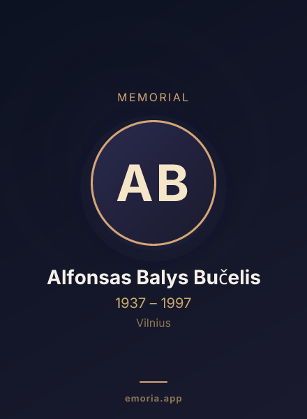 Memorial portrait of Alfonsas Balys Bučelis