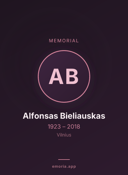 Memorial portrait of Alfonsas Bieliauskas