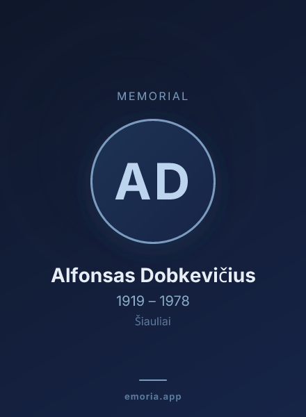 Memorial portrait of Alfonsas Dobkevičius