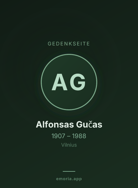 Gedenkportrait von Alfonsas Gučas