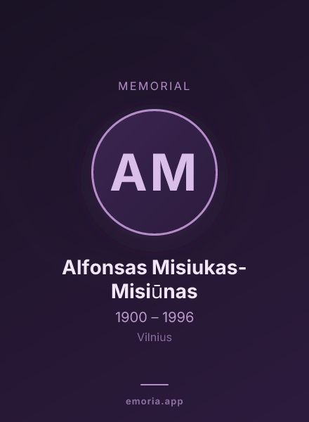 Memorial portrait of Alfonsas Misiukas-Misiūnas