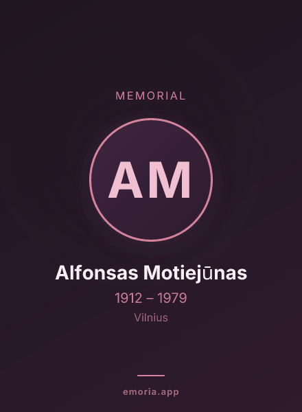 Memorial portrait of Alfonsas Motiejūnas