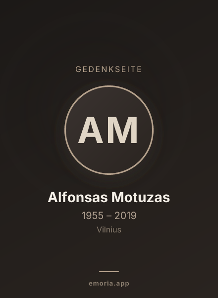 Gedenkportrait von Alfonsas Motuzas
