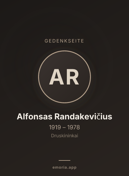 Gedenkportrait von Alfonsas Randakevičius