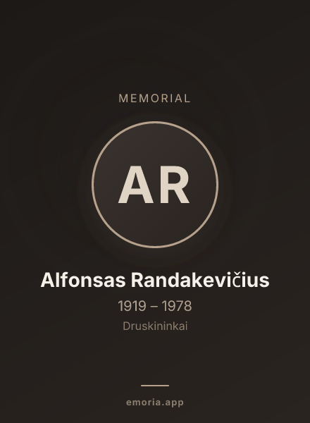 Memorial portrait of Alfonsas Randakevičius