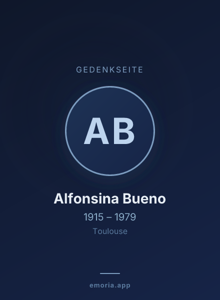 Gedenkportrait von Alfonsina Bueno
