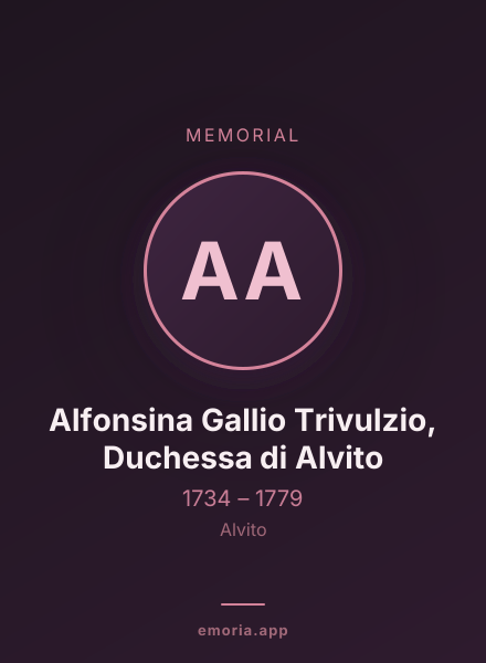 Memorial portrait of Alfonsina Gallio Trivulzio, Duchessa di Alvito