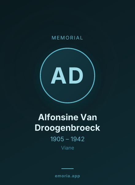 Memorial portrait of Alfonsine Van Droogenbroeck