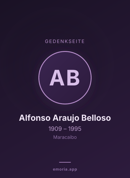 Gedenkportrait von Alfonso Araujo Belloso