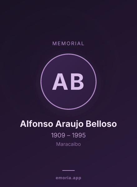Memorial portrait of Alfonso Araujo Belloso
