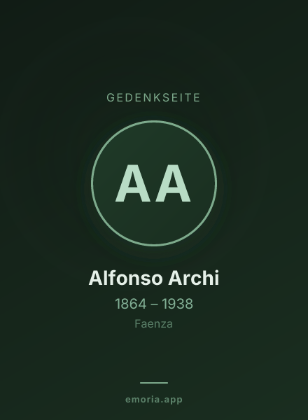 Gedenkportrait von Alfonso Archi