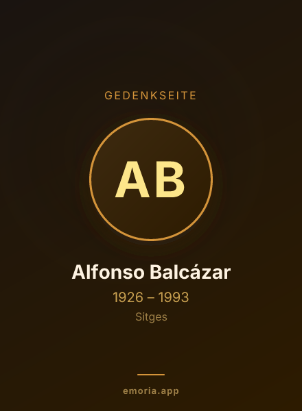 Gedenkportrait von Alfonso Balcázar