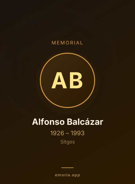 Memorial portrait of Alfonso Balcázar
