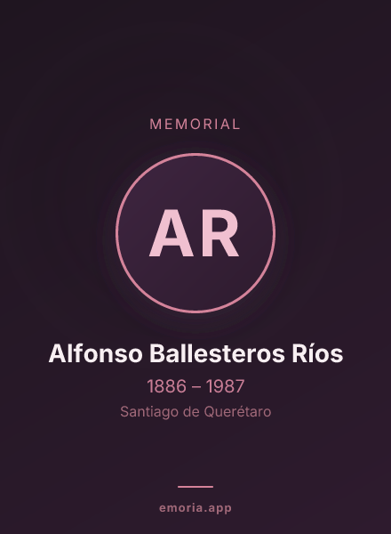 Memorial portrait of Alfonso Ballesteros Ríos
