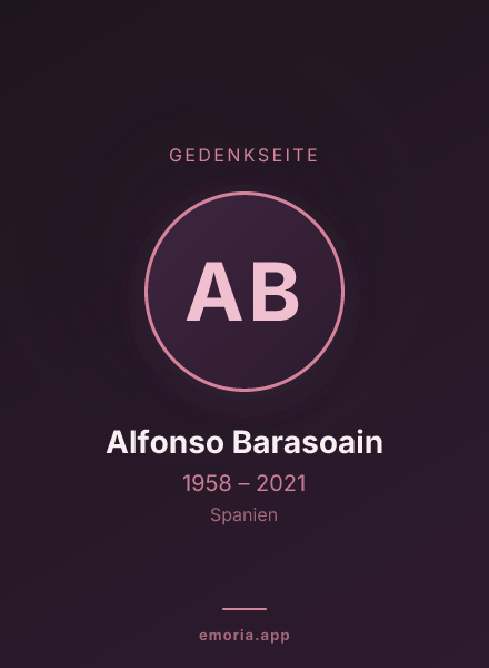 Gedenkportrait von Alfonso Barasoain