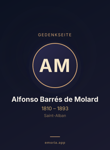 Gedenkportrait von Alfonso Barrés de Molard