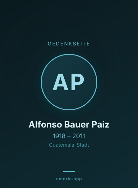 Gedenkportrait von Alfonso Bauer Paiz