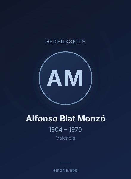 Gedenkportrait von Alfonso Blat Monzó