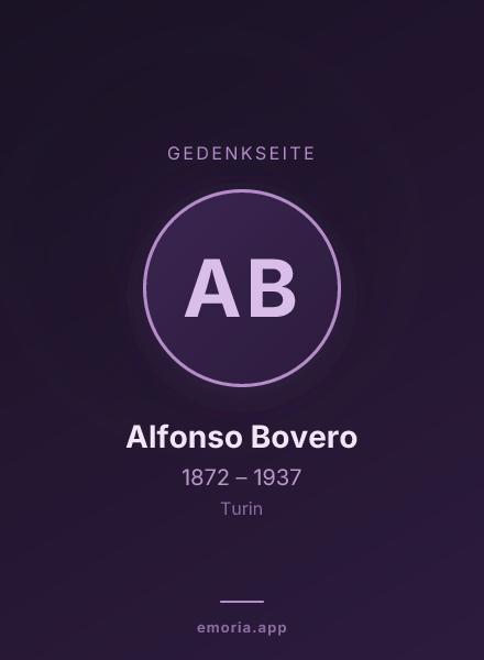 Gedenkportrait von Alfonso Bovero