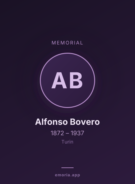 Memorial portrait of Alfonso Bovero