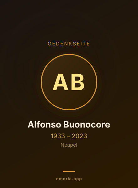 Gedenkportrait von Alfonso Buonocore