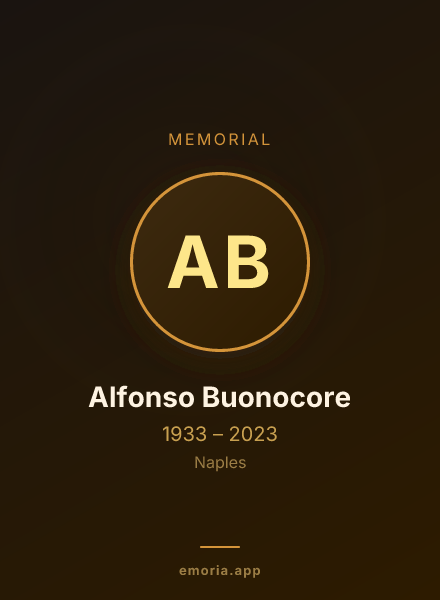 Memorial portrait of Alfonso Buonocore