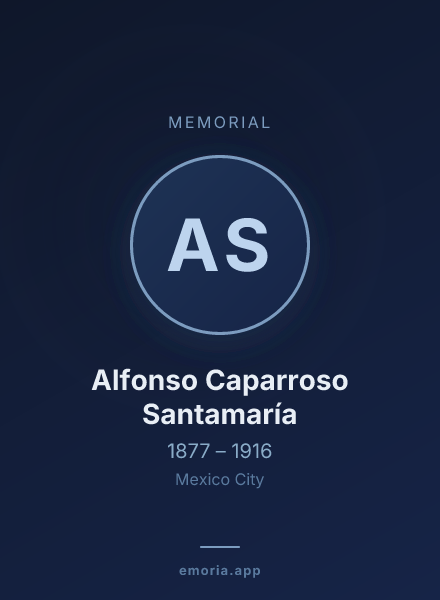 Memorial portrait of Alfonso Caparroso Santamaría