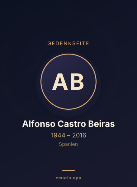 Gedenkportrait von Alfonso Castro Beiras