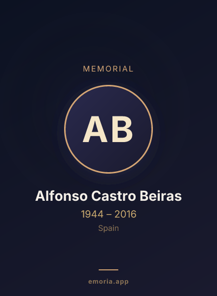 Memorial portrait of Alfonso Castro Beiras