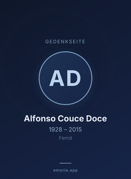Gedenkportrait von Alfonso Couce Doce