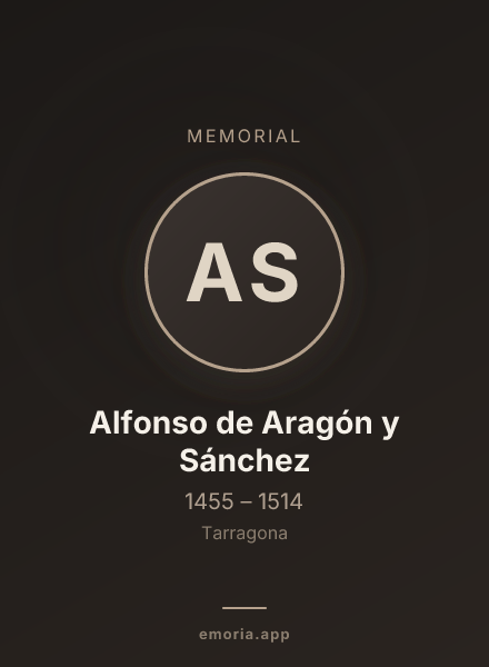 Memorial portrait of Alfonso de Aragón y Sánchez