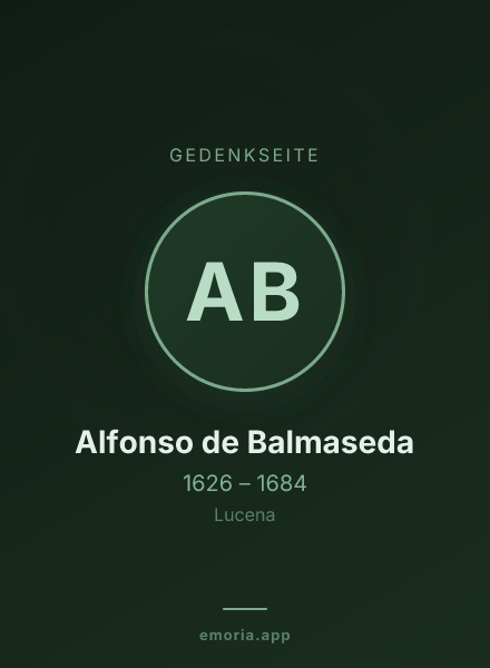 Gedenkportrait von Alfonso de Balmaseda