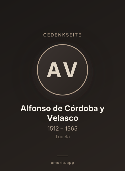 Gedenkportrait von Alfonso de Córdoba y Velasco