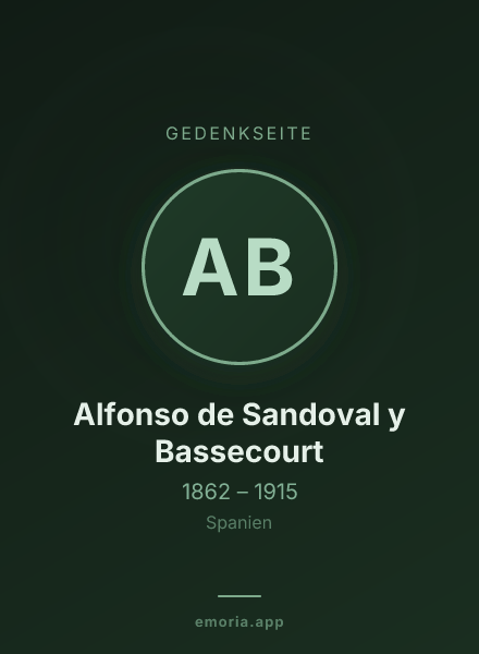 Gedenkportrait von Alfonso de Sandoval y Bassecourt
